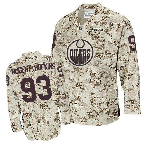 Mens Reebok Edmonton Oilers 93 Ryan Nugent-Hopkins Premier Camouflage NHL Jersey